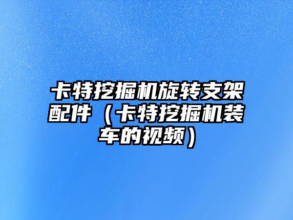 卡特挖掘機旋轉支架配件（卡特挖掘機裝車的視頻）