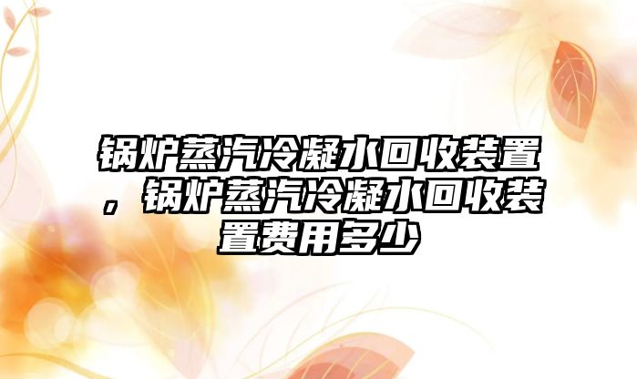 鍋爐蒸汽冷凝水回收裝置，鍋爐蒸汽冷凝水回收裝置費用多少