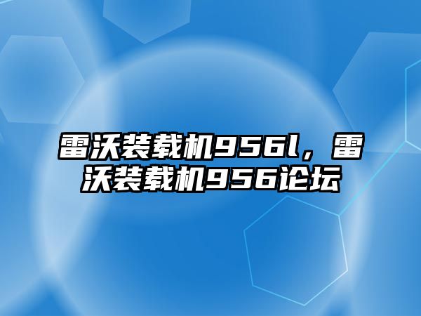 雷沃裝載機956l，雷沃裝載機956論壇