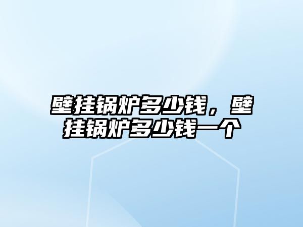 壁掛鍋爐多少錢，壁掛鍋爐多少錢一個