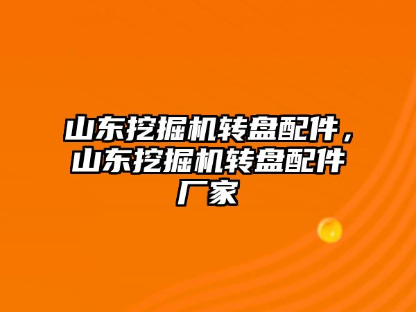 山東挖掘機轉盤配件，山東挖掘機轉盤配件廠家