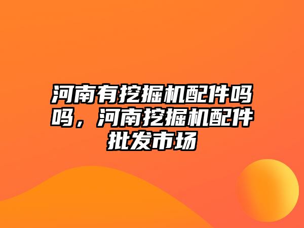 河南有挖掘機(jī)配件嗎嗎，河南挖掘機(jī)配件批發(fā)市場(chǎng)