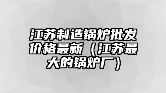 江蘇制造鍋爐批發價格最新（江蘇最大的鍋爐廠）