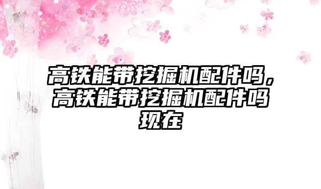 高鐵能帶挖掘機配件嗎，高鐵能帶挖掘機配件嗎現在