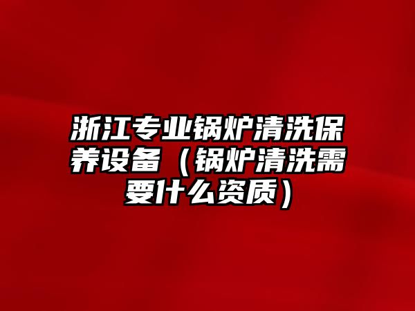 浙江專業鍋爐清洗保養設備（鍋爐清洗需要什么資質）