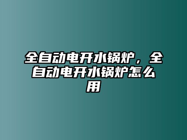 全自動(dòng)電開(kāi)水鍋爐，全自動(dòng)電開(kāi)水鍋爐怎么用