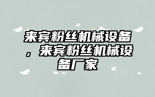 來賓粉絲機械設備，來賓粉絲機械設備廠家