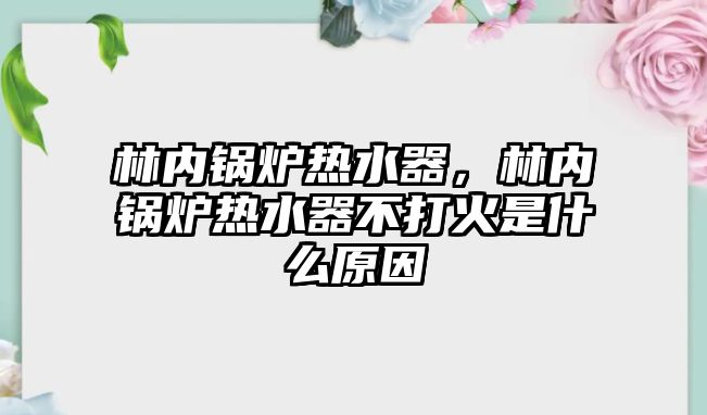 林內鍋爐熱水器，林內鍋爐熱水器不打火是什么原因