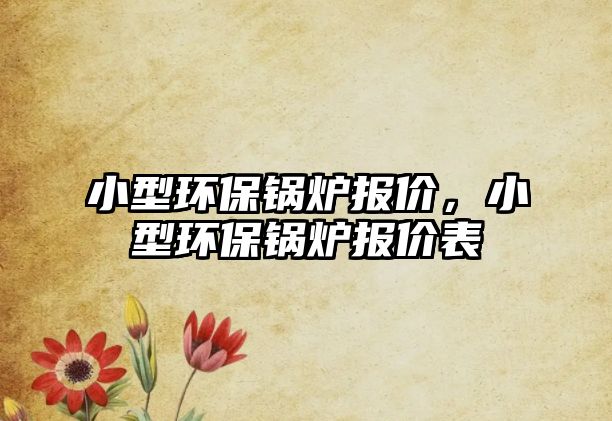 小型環保鍋爐報價，小型環保鍋爐報價表