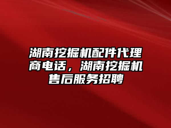 湖南挖掘機配件代理商電話，湖南挖掘機售后服務招聘