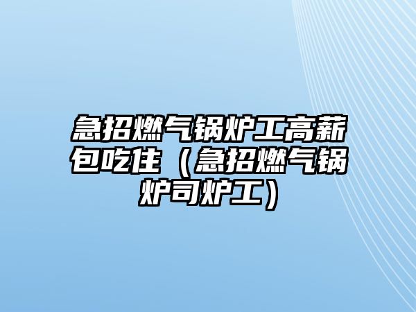 急招燃?xì)忮仩t工高薪包吃住（急招燃?xì)忮仩t司爐工）