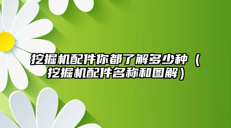 挖掘機(jī)配件你都了解多少種（挖掘機(jī)配件名稱和圖解）