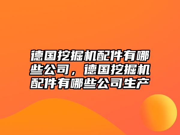 德國挖掘機配件有哪些公司，德國挖掘機配件有哪些公司生產