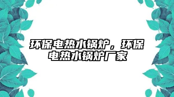 環保電熱水鍋爐，環保電熱水鍋爐廠家