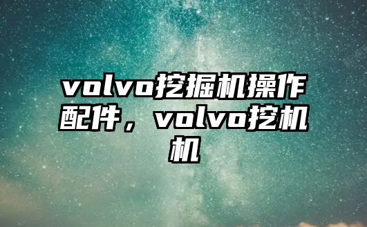 volvo挖掘機操作配件，volvo挖機機