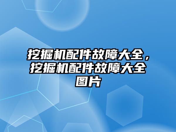 挖掘機配件故障大全，挖掘機配件故障大全圖片