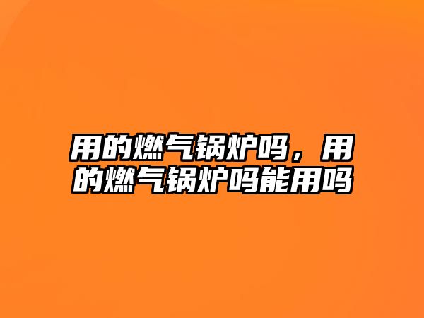 用的燃氣鍋爐嗎，用的燃氣鍋爐嗎能用嗎