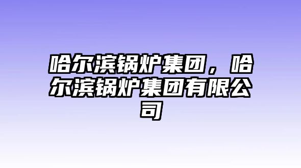 哈爾濱鍋爐集團，哈爾濱鍋爐集團有限公司