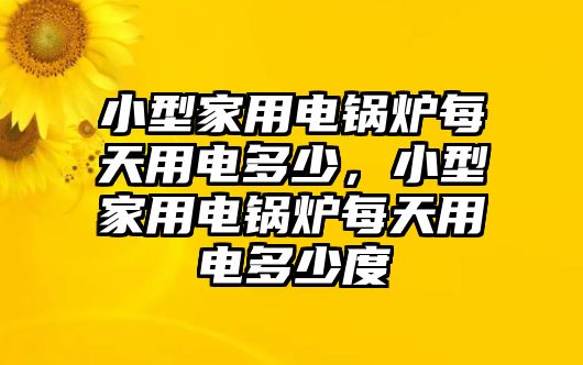 小型家用電鍋爐每天用電多少，小型家用電鍋爐每天用電多少度