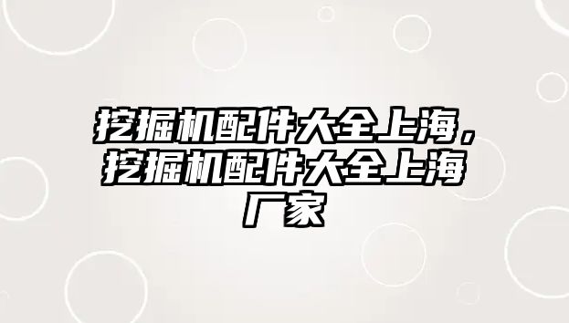 挖掘機配件大全上海，挖掘機配件大全上海廠家