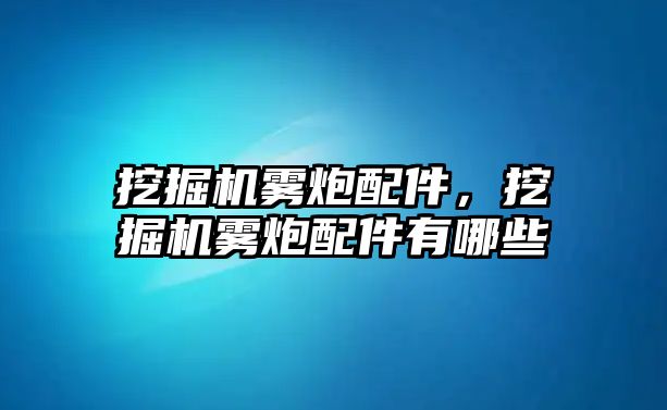 挖掘機霧炮配件，挖掘機霧炮配件有哪些