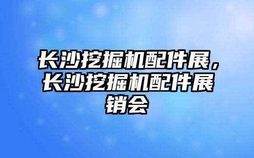 長沙挖掘機配件展，長沙挖掘機配件展銷會