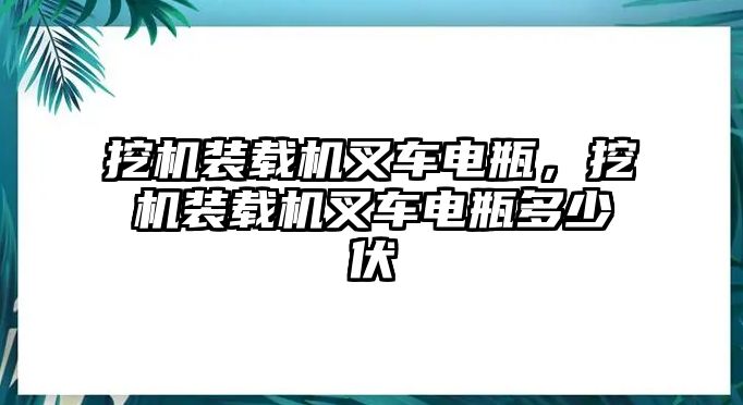 挖機裝載機叉車電瓶，挖機裝載機叉車電瓶多少伏