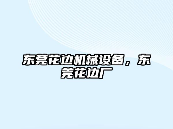 東莞花邊機械設備，東莞花邊廠