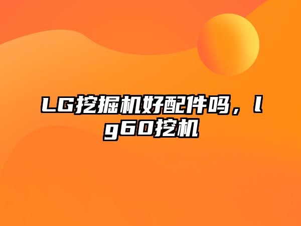 LG挖掘機好配件嗎，lg60挖機