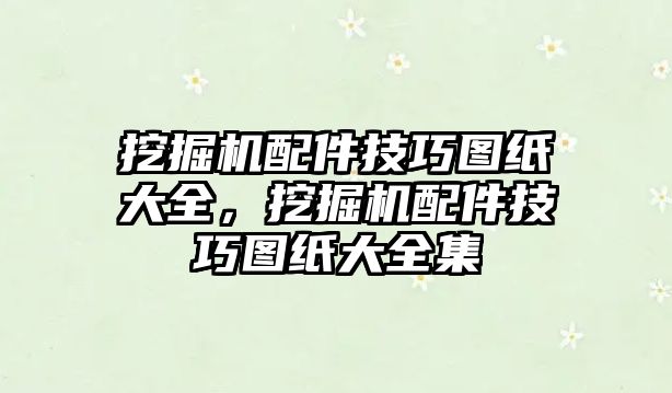 挖掘機配件技巧圖紙大全，挖掘機配件技巧圖紙大全集