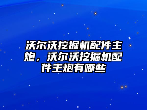 沃爾沃挖掘機配件主炮，沃爾沃挖掘機配件主炮有哪些