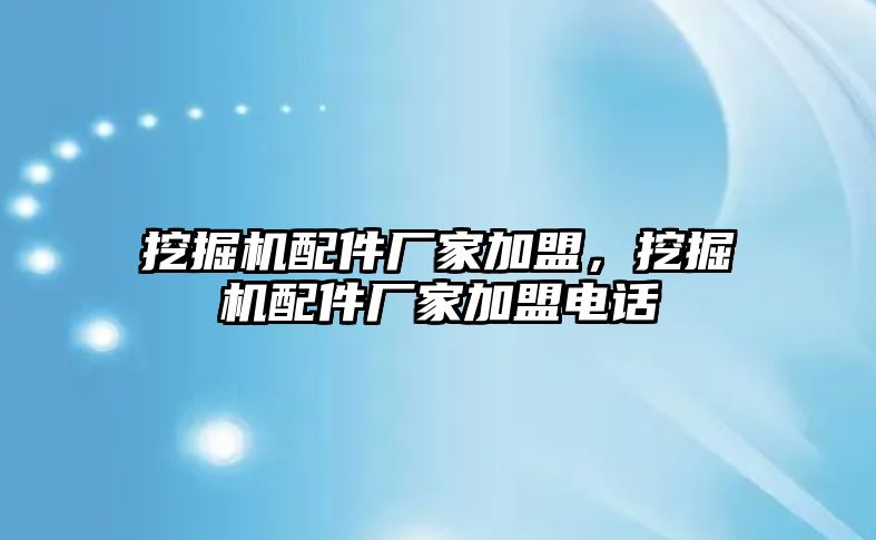 挖掘機配件廠家加盟，挖掘機配件廠家加盟電話