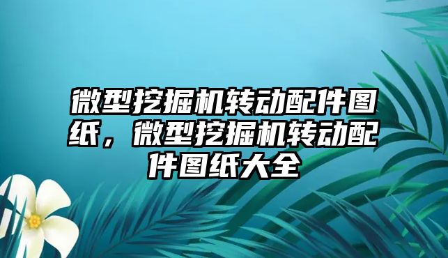 微型挖掘機轉動配件圖紙，微型挖掘機轉動配件圖紙大全