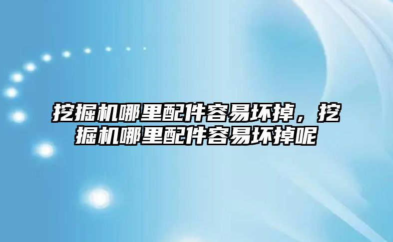 挖掘機哪里配件容易壞掉，挖掘機哪里配件容易壞掉呢