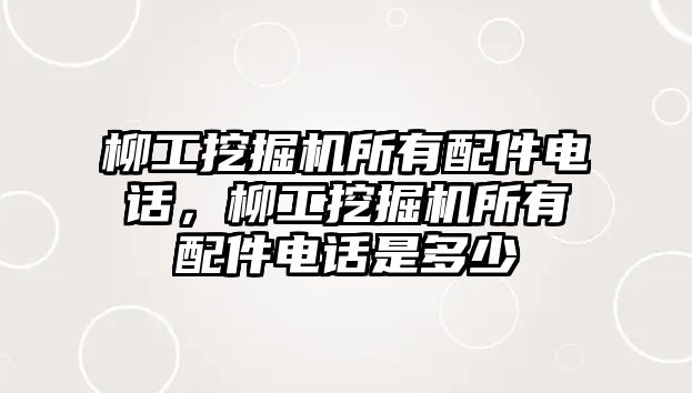 柳工挖掘機所有配件電話，柳工挖掘機所有配件電話是多少