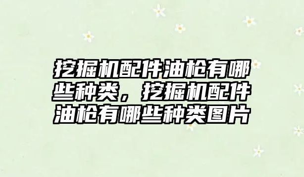 挖掘機配件油槍有哪些種類，挖掘機配件油槍有哪些種類圖片