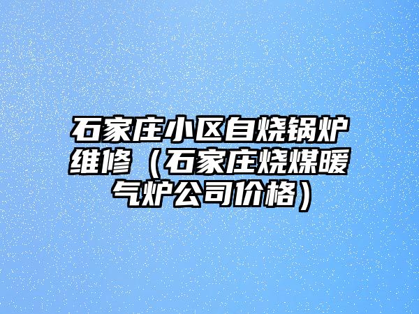 石家莊小區自燒鍋爐維修（石家莊燒煤暖氣爐公司價格）