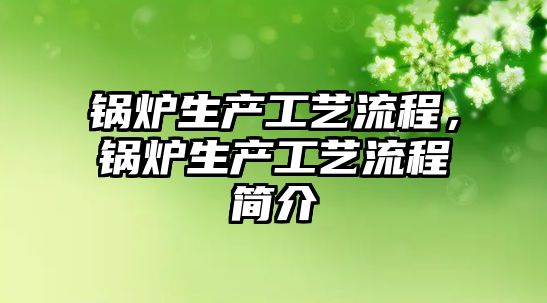 鍋爐生產工藝流程，鍋爐生產工藝流程簡介