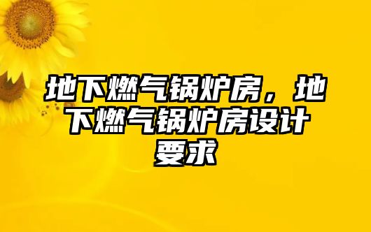 地下燃氣鍋爐房，地下燃氣鍋爐房設(shè)計要求