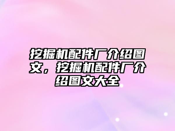 挖掘機配件廠介紹圖文，挖掘機配件廠介紹圖文大全