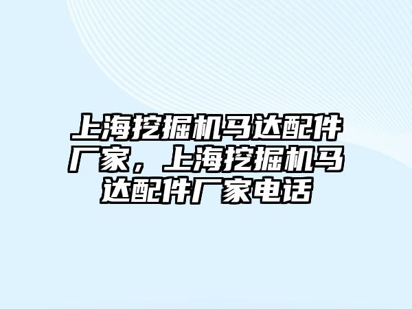 上海挖掘機馬達(dá)配件廠家，上海挖掘機馬達(dá)配件廠家電話