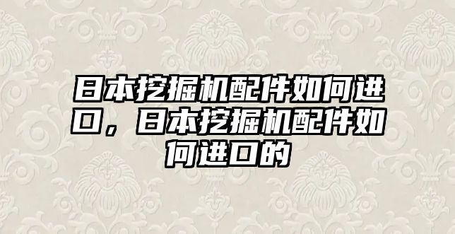 日本挖掘機配件如何進口，日本挖掘機配件如何進口的