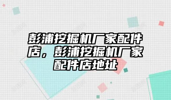 彭浦挖掘機廠家配件店，彭浦挖掘機廠家配件店地址