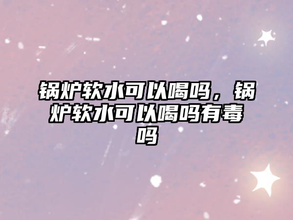 鍋爐軟水可以喝嗎，鍋爐軟水可以喝嗎有毒嗎