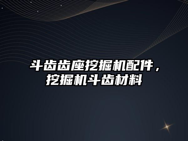 斗齒齒座挖掘機配件，挖掘機斗齒材料