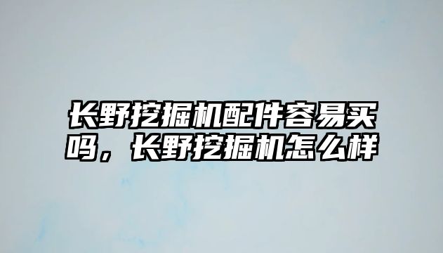 長野挖掘機配件容易買嗎，長野挖掘機怎么樣