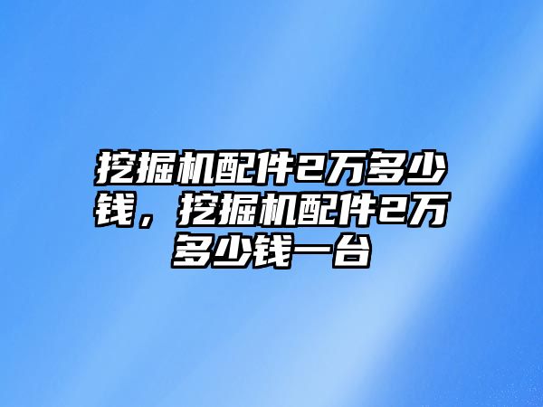 挖掘機配件2萬多少錢，挖掘機配件2萬多少錢一臺