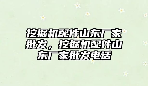 挖掘機配件山東廠家批發，挖掘機配件山東廠家批發電話