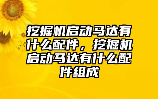 挖掘機啟動馬達有什么配件，挖掘機啟動馬達有什么配件組成