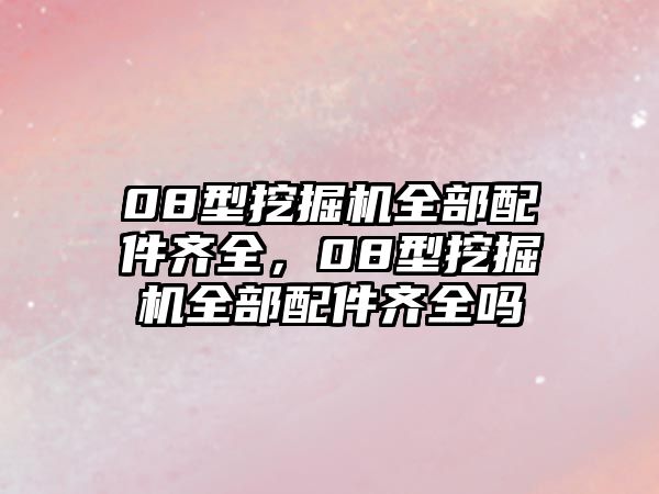 08型挖掘機全部配件齊全，08型挖掘機全部配件齊全嗎